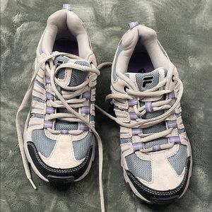 Fila Women's Gray and Lavender Sneakers
